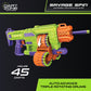 Dart Zone Savage Spin Semi-Auto Foam Dart Blaster - 45-Dart Triple-Drum Motorized Foam Dart Gun - NERF Dart Compatible Soft Bullet Toy Gun for Kids 45