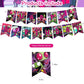 Invader Zim Party Decorations,Invader Zim Birthday Party Supplies Includes Banner - Cake Topper - 24 Cupcake Toppers - 18 Balloons