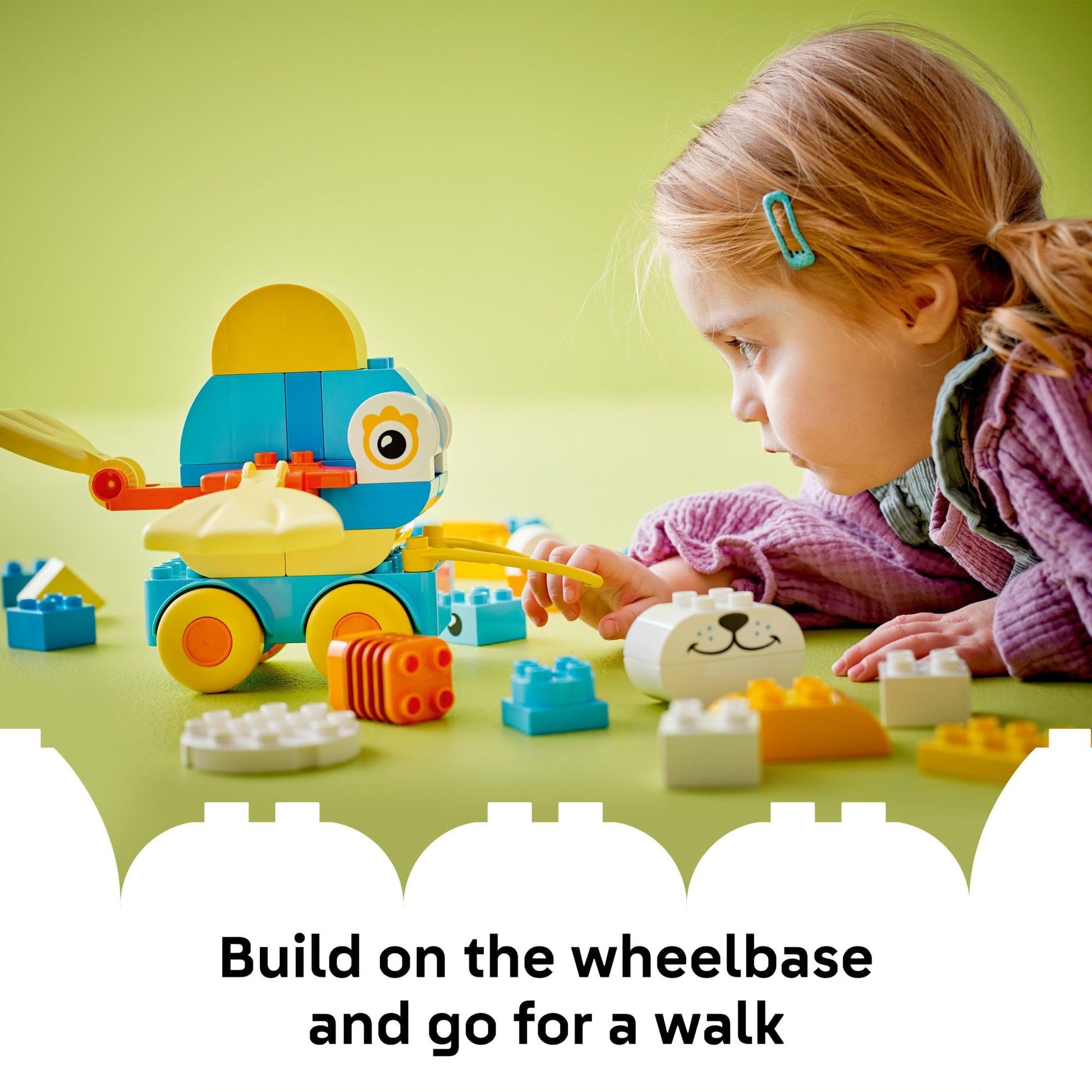 LEGO DUPLO Town 3 in 1 Animals on Wheels Building Toy - Learning Play Set for Toddler Boys & Girls, Ages 2+ - Animal Building Blocks for Sensory