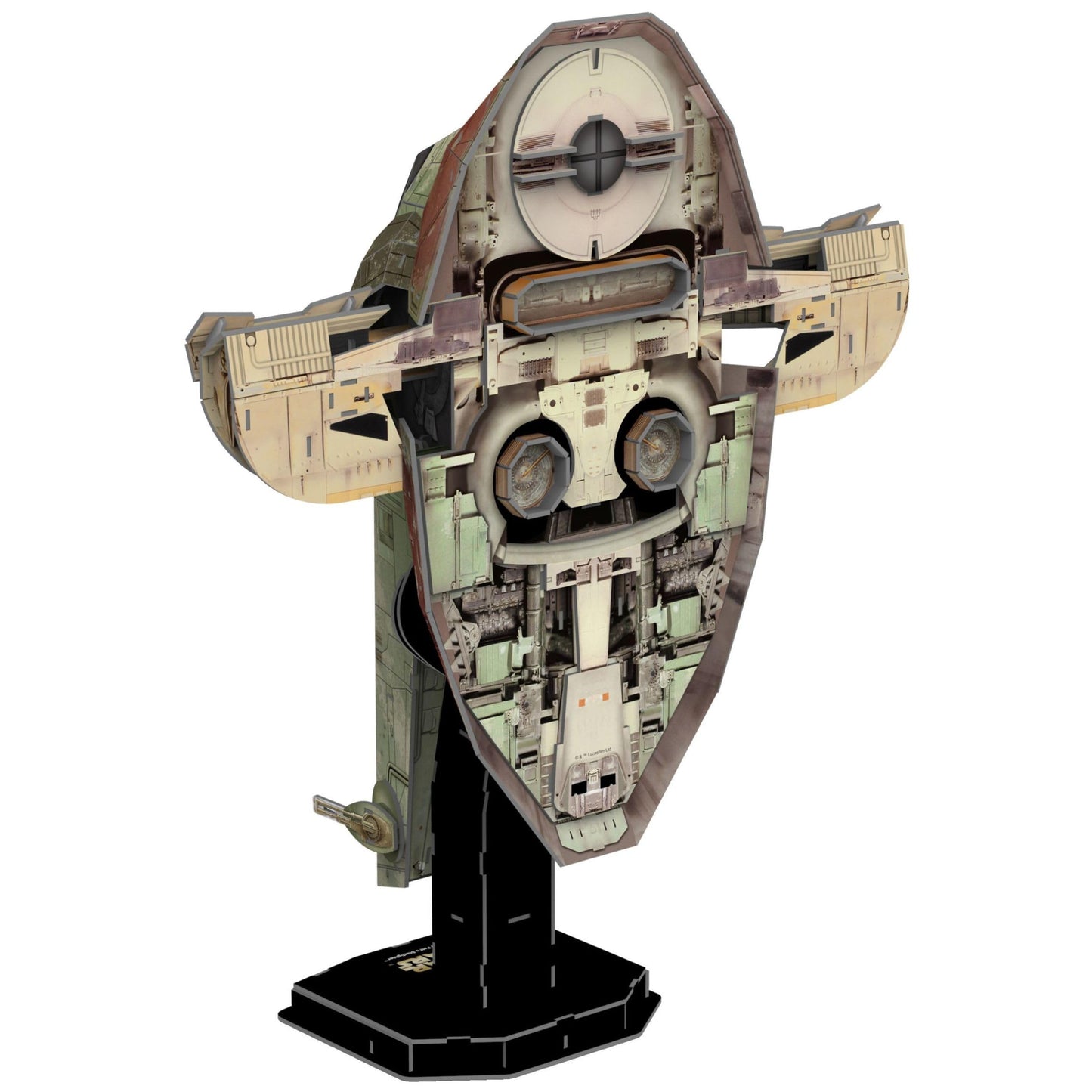 4D Puzzle - Star Wars: The Mandalorian: Boba Fett’s Starfighter - 130 Paper Model Kit for Teens and Adults - Ages 14+