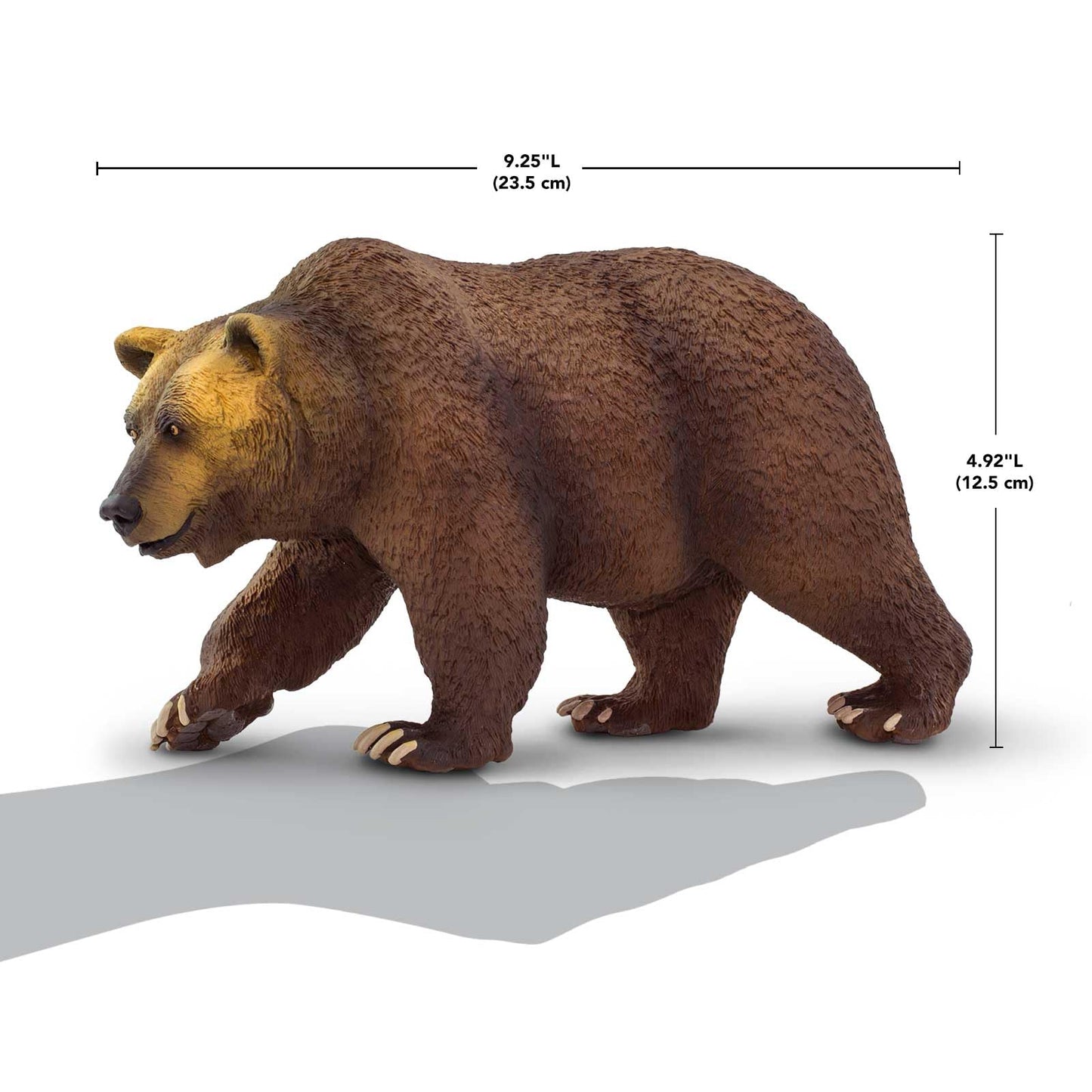 Safari Ltd. Grizzly Bear Figure - Realistic 9" Brown Bear Model - Educational Toy for Boys, Girls, and Kids Ages 1+