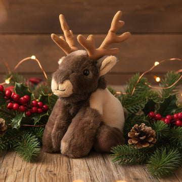 The Petting Zoo Elk Stuffed Animal Plushie, Gifts for Kids, Wild Onez Zoo Animals, Elk Plush Toy 9 Inches