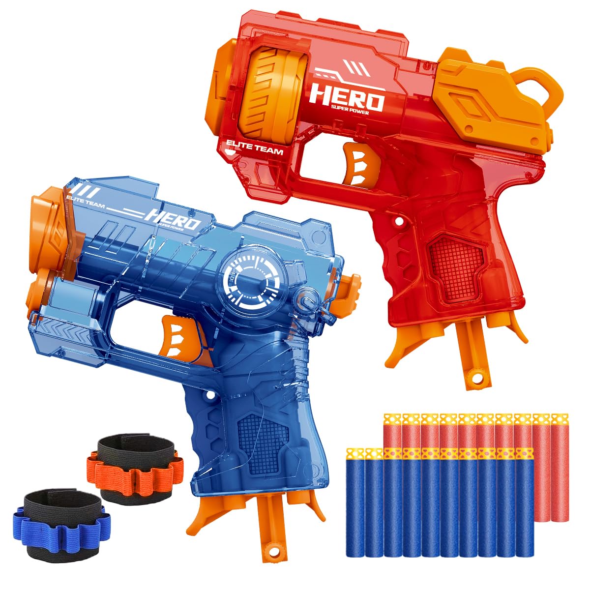 Banvih 2-Pack Small Blaster Set for Nerf - Birthday Gifts for Kids