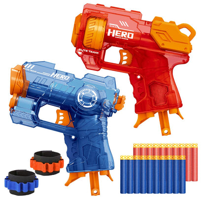 Banvih 2-Pack Small Blaster Set for Nerf - Birthday Gifts for Kids