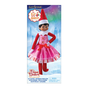 The Elf On The Shelf Claus Couture Collection Pink Peppermint Party Dress Accessory - Scout Elf NOT Included