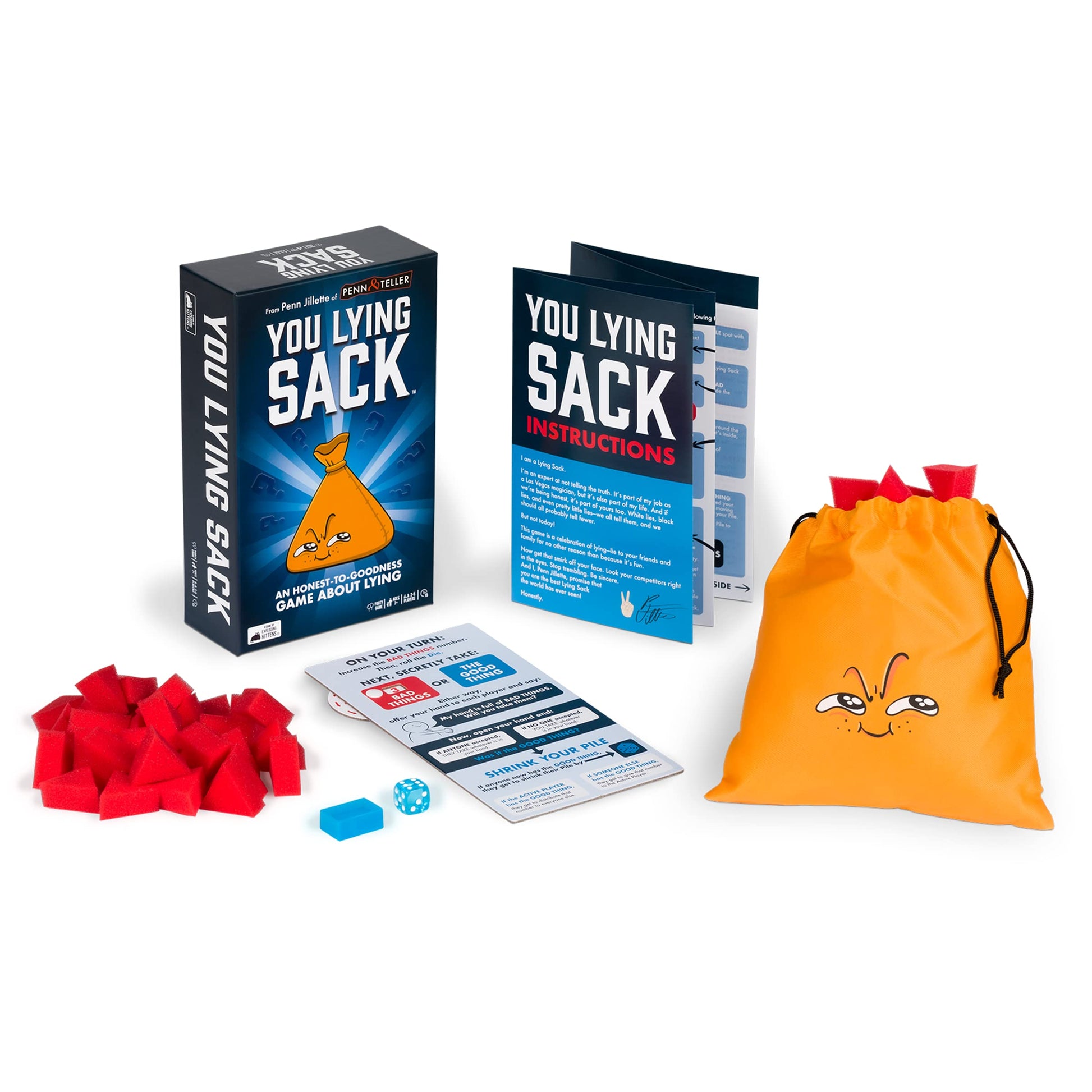 Exploding Kittens You Lying Sack 2-5 Players - Ages 7+ - 15 Minutes to Play - Bluffing Board Game - Party Game, Family Game Night, Kid and Adult Board