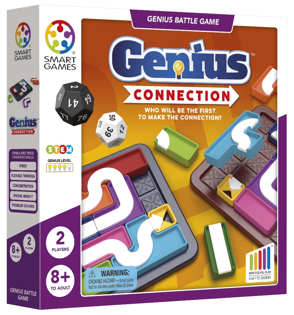 SmartGames Genius Connection - Roll & Race 2-Player Game, Ages 8+