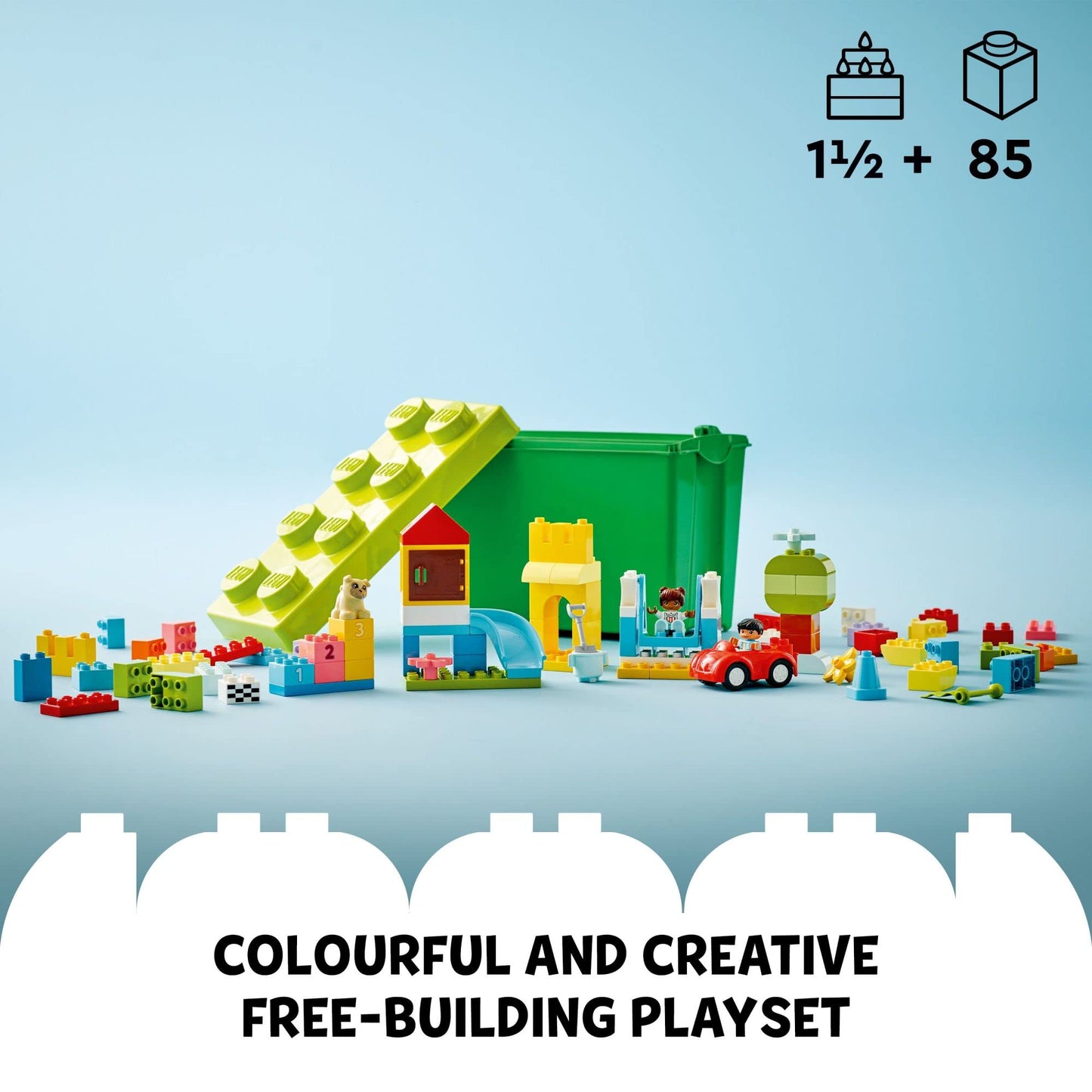 LEGO DUPLO Classic Deluxe Brick Box Building Blocks - Learning & Educational Toys for Toddlers, Preschool, Ages 1.5+ Years - Gift for Birthdays