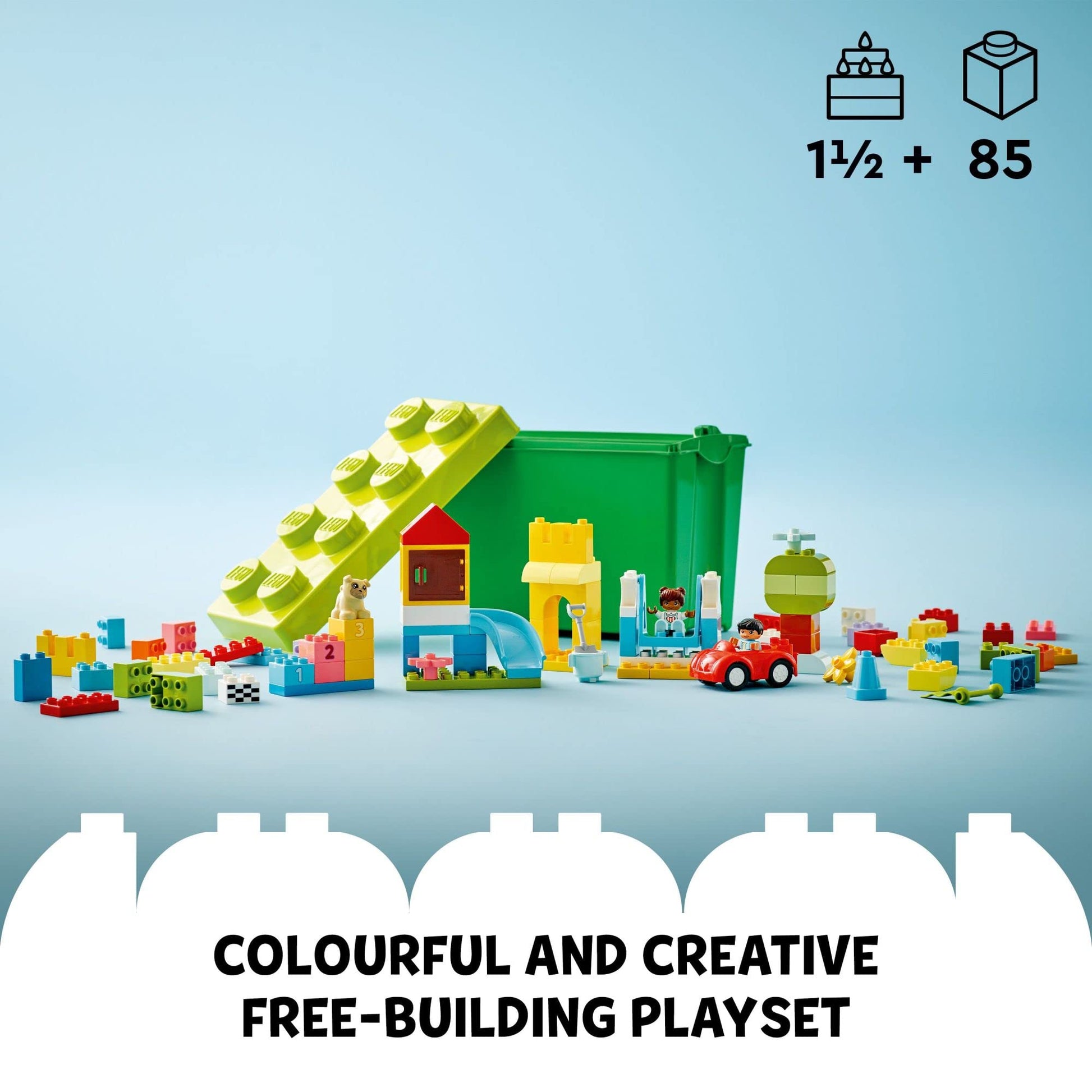 LEGO DUPLO Classic Deluxe Brick Box Building Blocks - Learning & Educational Toys for Toddlers, Preschool, Ages 1.5+ Years - Gift for Birthdays