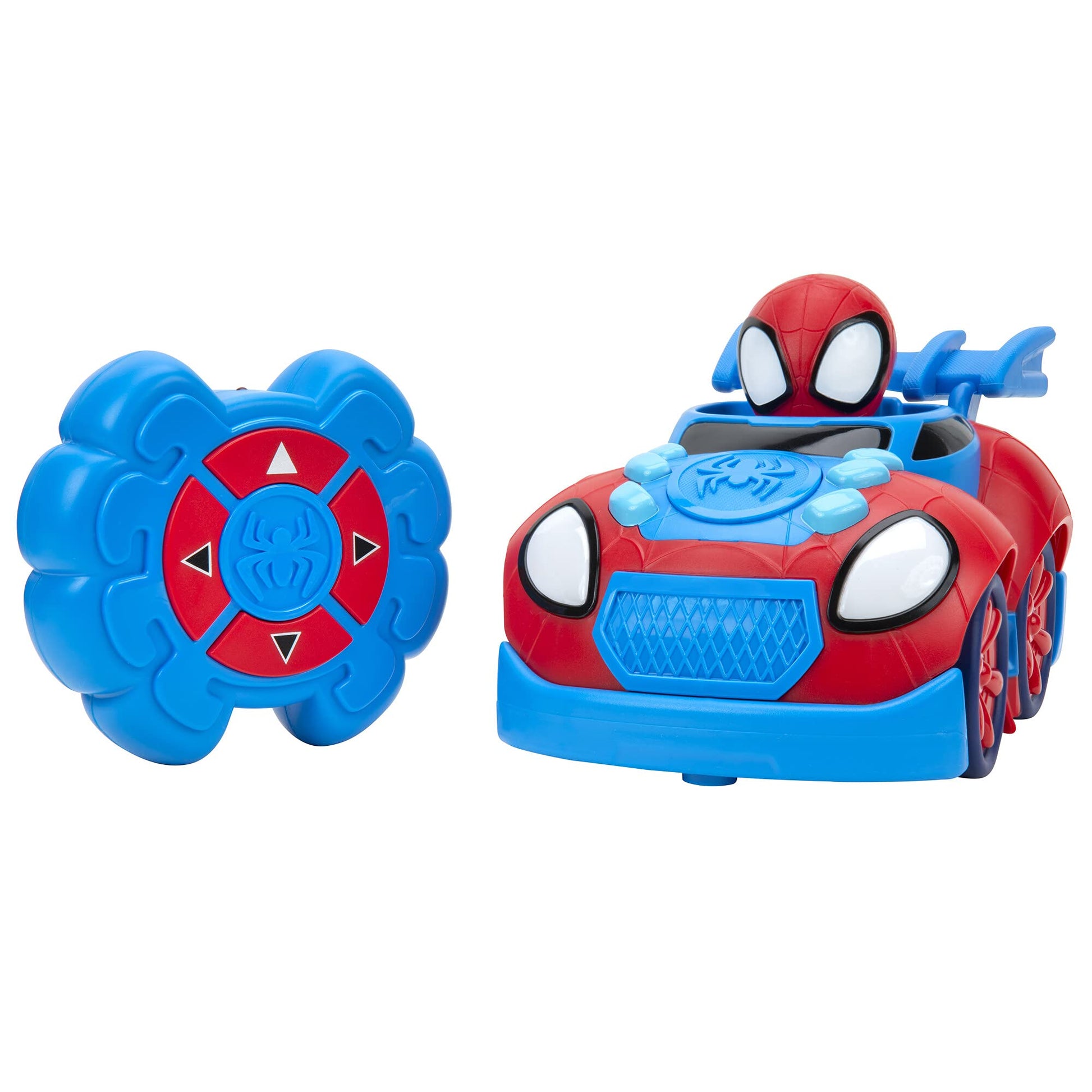 Jazwares Marvel Spidey and His Amazing Friends Web Crawler RC - Remote-Controlled Vehicle - Features Built-in Super Hero with 4 Controller Functions