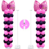 YALLOVE Heavy Duty Metal Balloon Stand Set of 2, Height Adjustable 1.3 to 10.5 Ft, Free Combination Balloon Centerpiece and Column Stand
