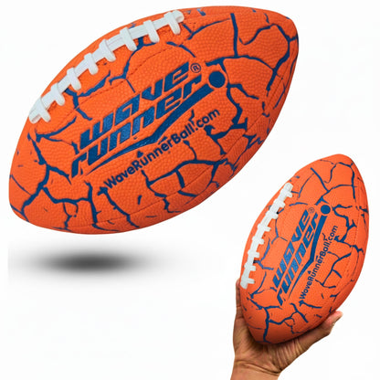 Wave Runner Junior Football, 9.25 Size, Waterproof Double-Laced Ball, for Beach, Pool, Indoor Outdoor Play