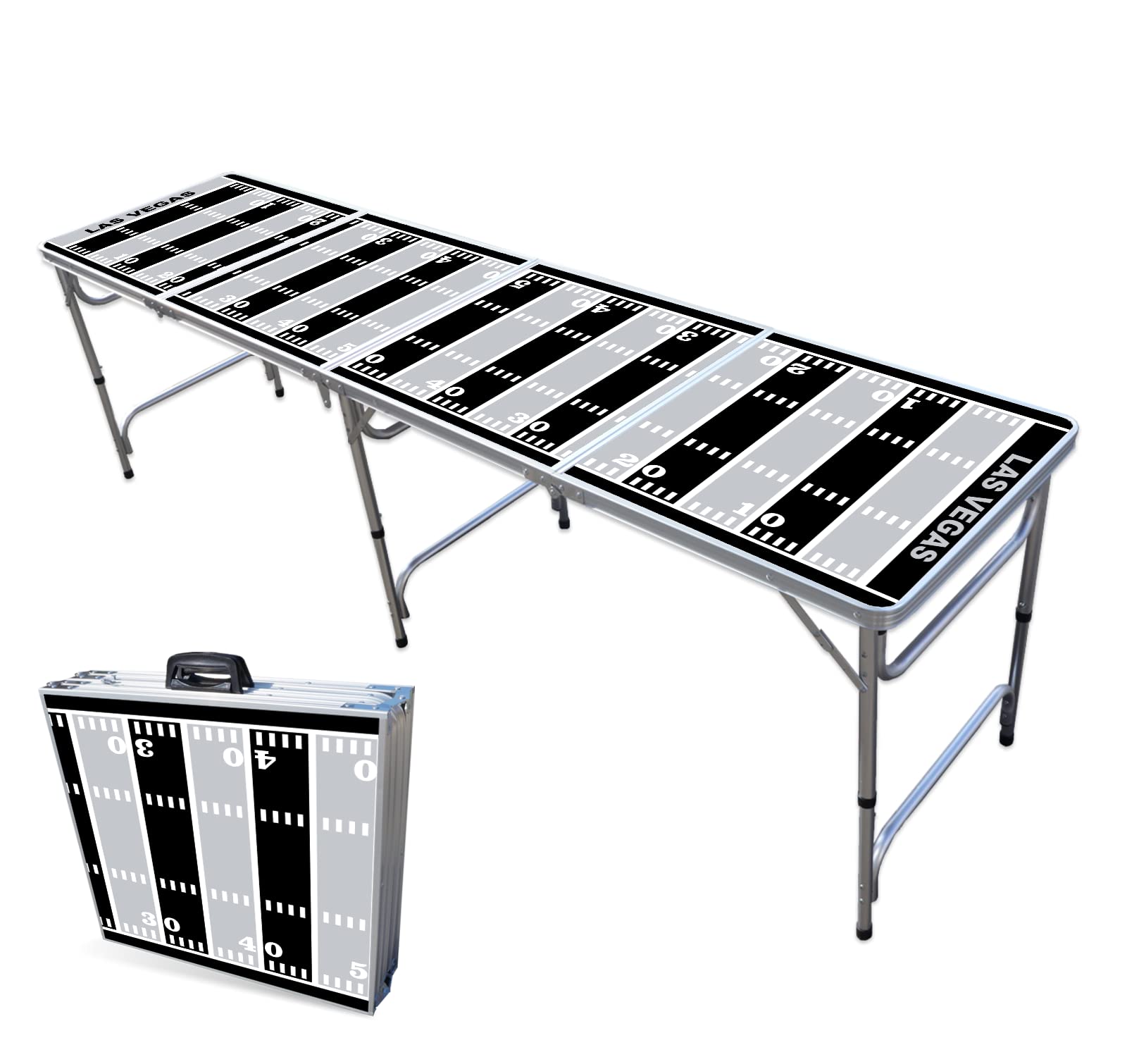 8-Foot Professional Beer Pong Table - Las Vegas Football Field