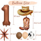Western Cowboy Party Decorations, 40 Inch Foil Brown Number 1 Balloons, Latex Cowboy Balloons for Cowboy Birthday Party Decorations for Boy