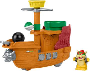 Fisher-Price Little People Toddler Toy My Mario Bowser’s Airship Playset with Figure for Preschool Pretend Play Kids Ages 18+ Months