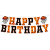 PANRRPERS Basketball Happy Birthday Banner, Slam Dunk Garland Bunting Sign, Basketball Party Decorations for Boys Teens Men Kids