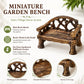 Tiosen Miniature Resin Garden Bench, Fairy Village Dollhouse Accessory, Fairy Garden Furniture Ornaments