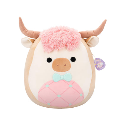 Squishmallows Original 20in Samson The Cookie Highland Cow with Bowtie - Official Jazwares Easter Plush (Jumbo)