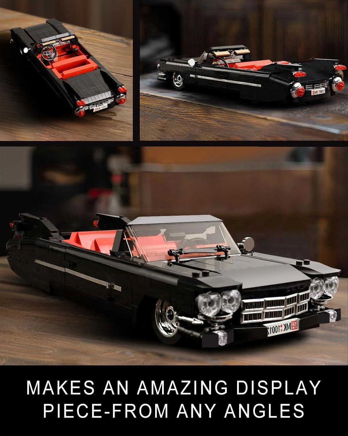Mould King Sports Car Building Block Kits, MOC Racing Model Building Sets, Convertible Gifts for Kids Age 8+/Adults Collections Enthusiasts - 1,245