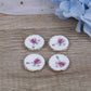 CoscosX 15 Pcs 1:12 Dollhouse Dining Ware Miniature Dish Cup Plate Pink Rose Chintz with Golden Trim Tableware Porcelain Ceramic Coffee Tea Cups