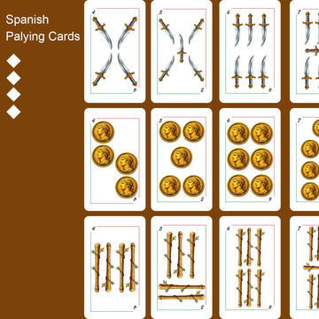KKJBU 1 Decks Spanish Playing Cards Plastic Baraja Española | PVC Waterproof Mexican & Puerto Rican Briscas Cards | Professional Cartas Españolas
