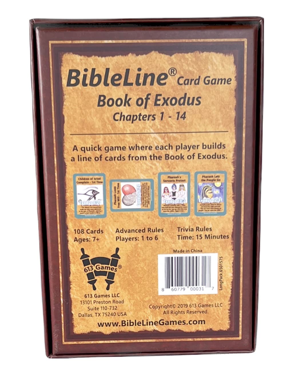 BibleLine Card Game - Book of Exodus