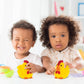 DolliBu Rooster Bath Buddy Squirter - Floating Yellow Chicken Rubber Bath Toy, Fun Water Squirting Bathtime Play For Toddlers, Cute Farm Barn Animal
