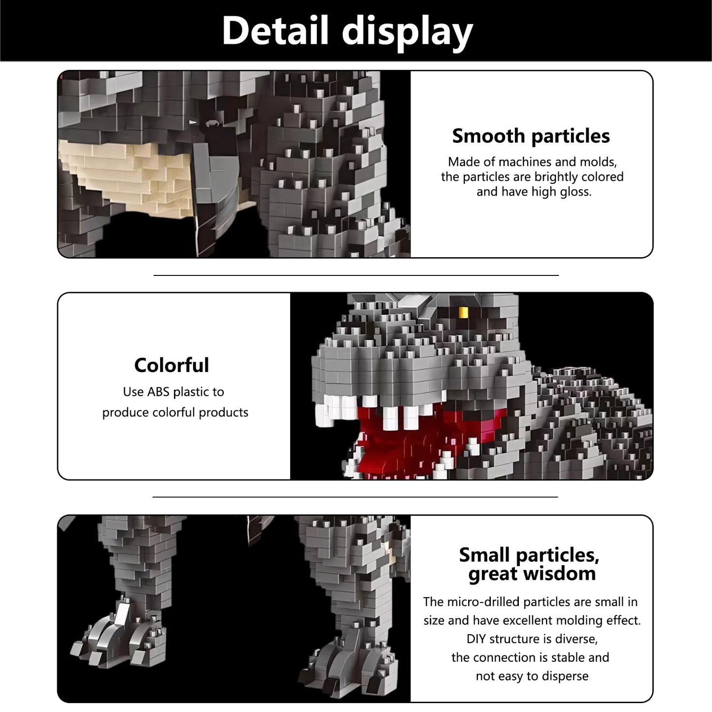 Myth Qholve Tyrannosaurus Rex Building Block Toy Realistic Dinosaur Model Kit STEM Educational Construction Bricks for Kids & Adults, Collector’s Gift