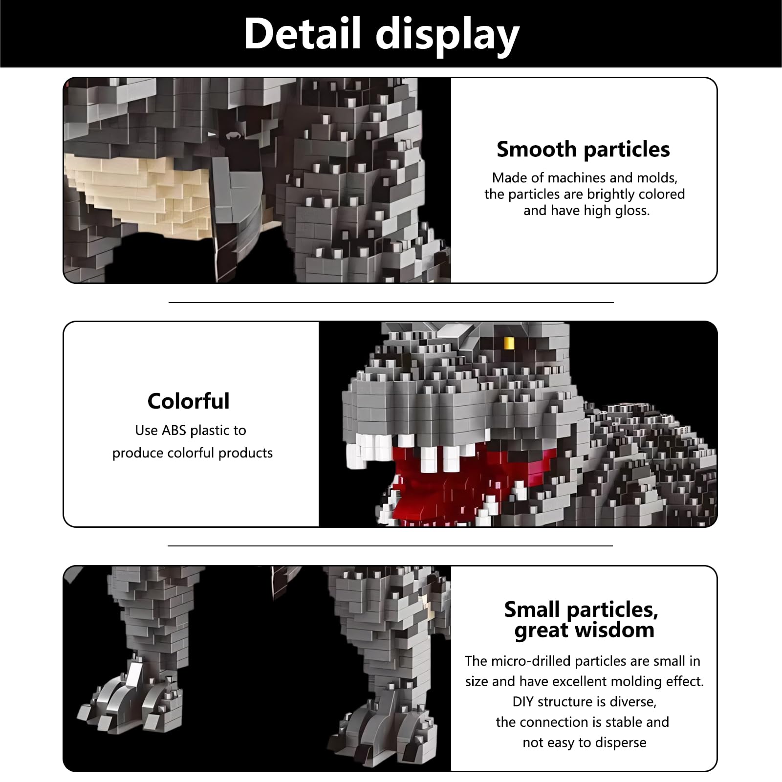 Myth Qholve Tyrannosaurus Rex Building Block Toy Realistic Dinosaur Model Kit STEM Educational Construction Bricks for Kids & Adults, Collector’s Gift