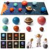 Wooden Solar System Model Board?Kids Solar System with Astronauts ?Montessori Planet Toys,Educational Planets Balls,Preschool Learning Puzzle?Space