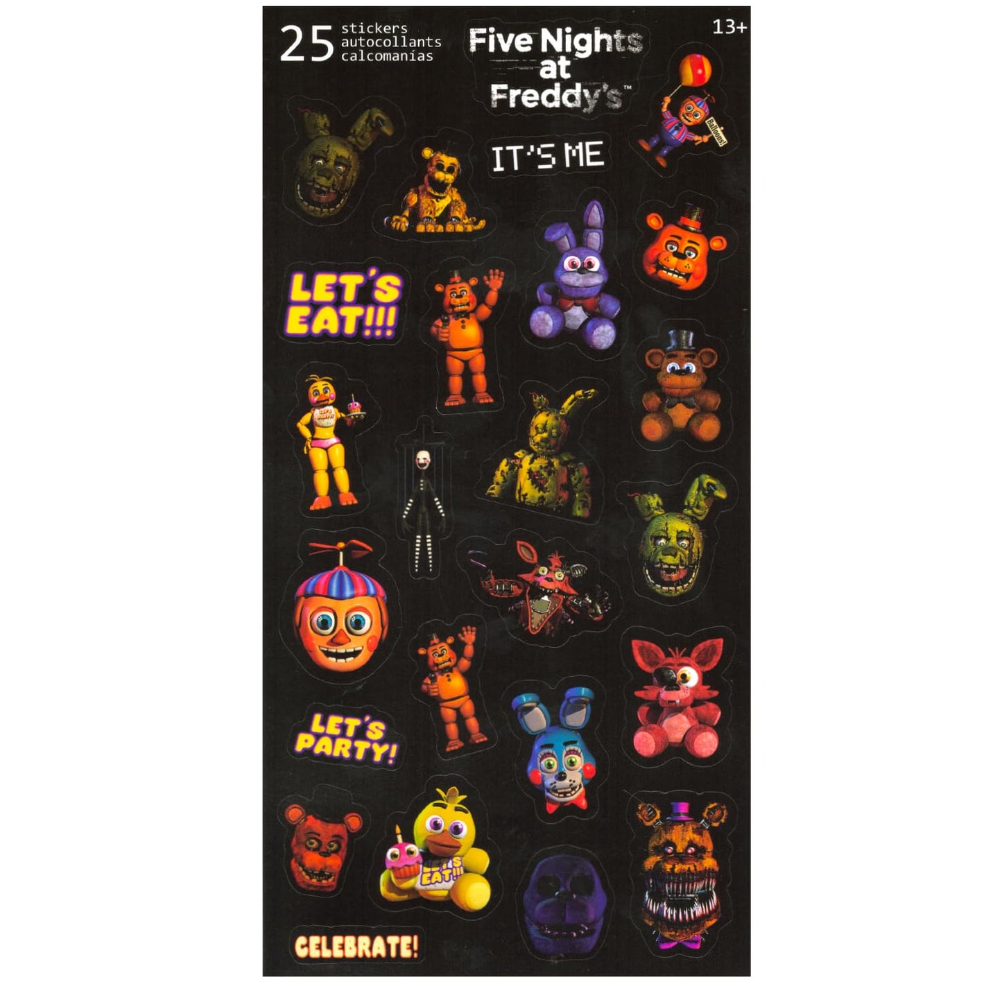 Five Nights at Freddy's Security Breach Plush Toy Set - Bundle of 7" FNAF Sun Plushie Plus Stickers | Five Nights at Freddy's Dolls Plush