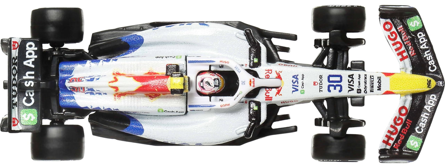 Hot Wheels 1:64 Scale Premium Die-Cast Formula 1 Collectible Toy Race Car with Real Riders Tires & Metal/Metal Body & Chassis