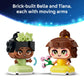 LEGO Disney Princess Mini Belle & Tiana with Castle Building Toy - Princess Toy Figures & Playset for Girls & Boys, Ages 5+ - Gift for Birthday