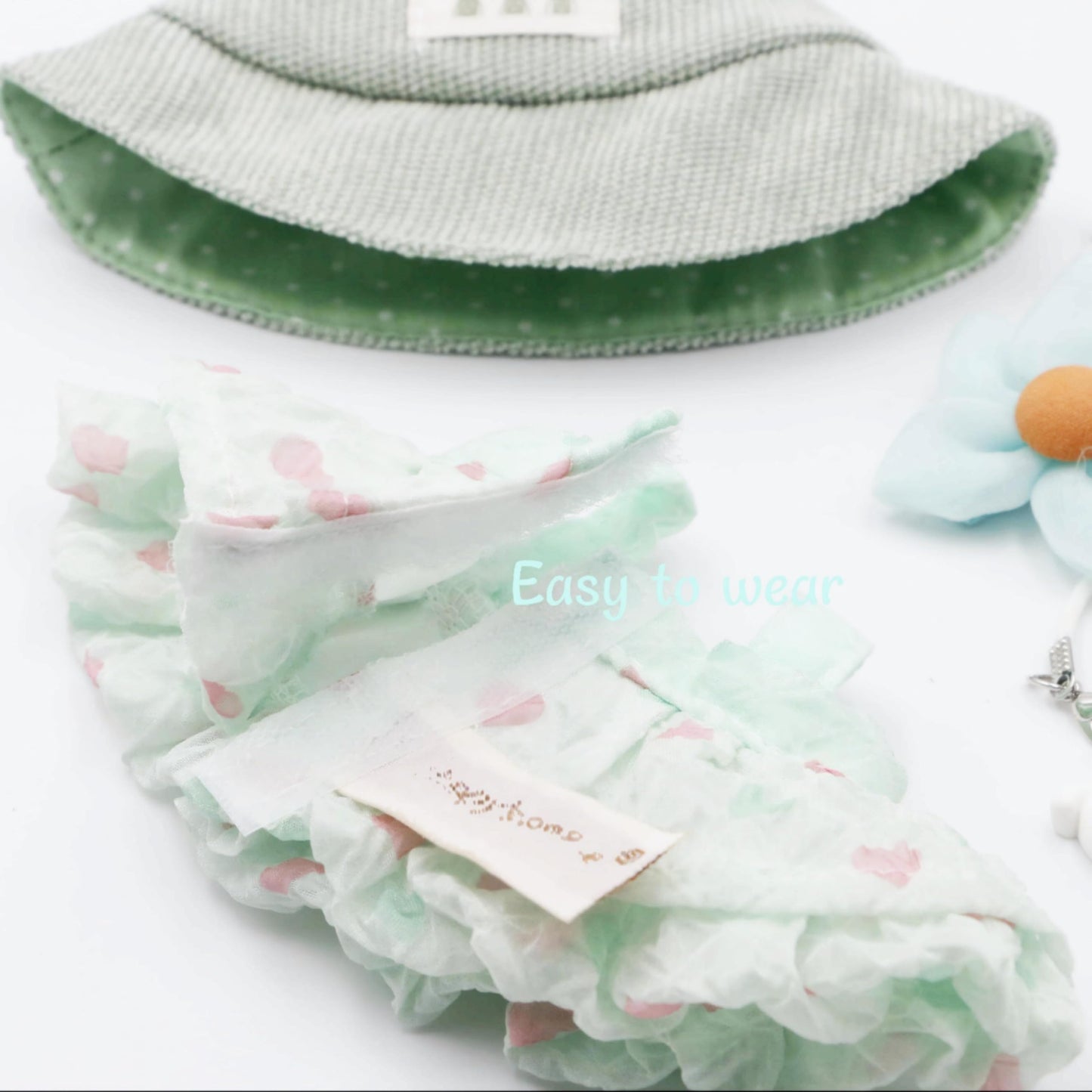 Doll Clothes Designer Outfit Accessories for 17cm Dolls, Cute Macaron Clothing, Summer Dress (No Doll) (Green)
