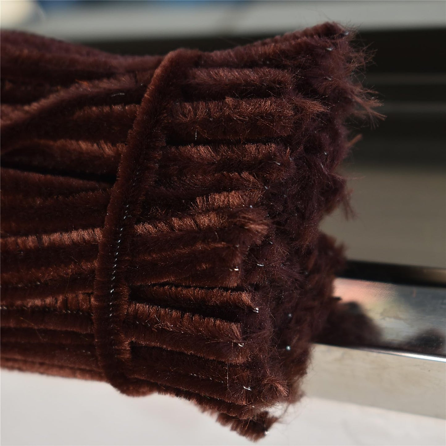 Brown Pipe Cleaners 100 Pieces Chenille Stems for DIY Art Decorations Creative Craft (6 mm x 12 Inch)