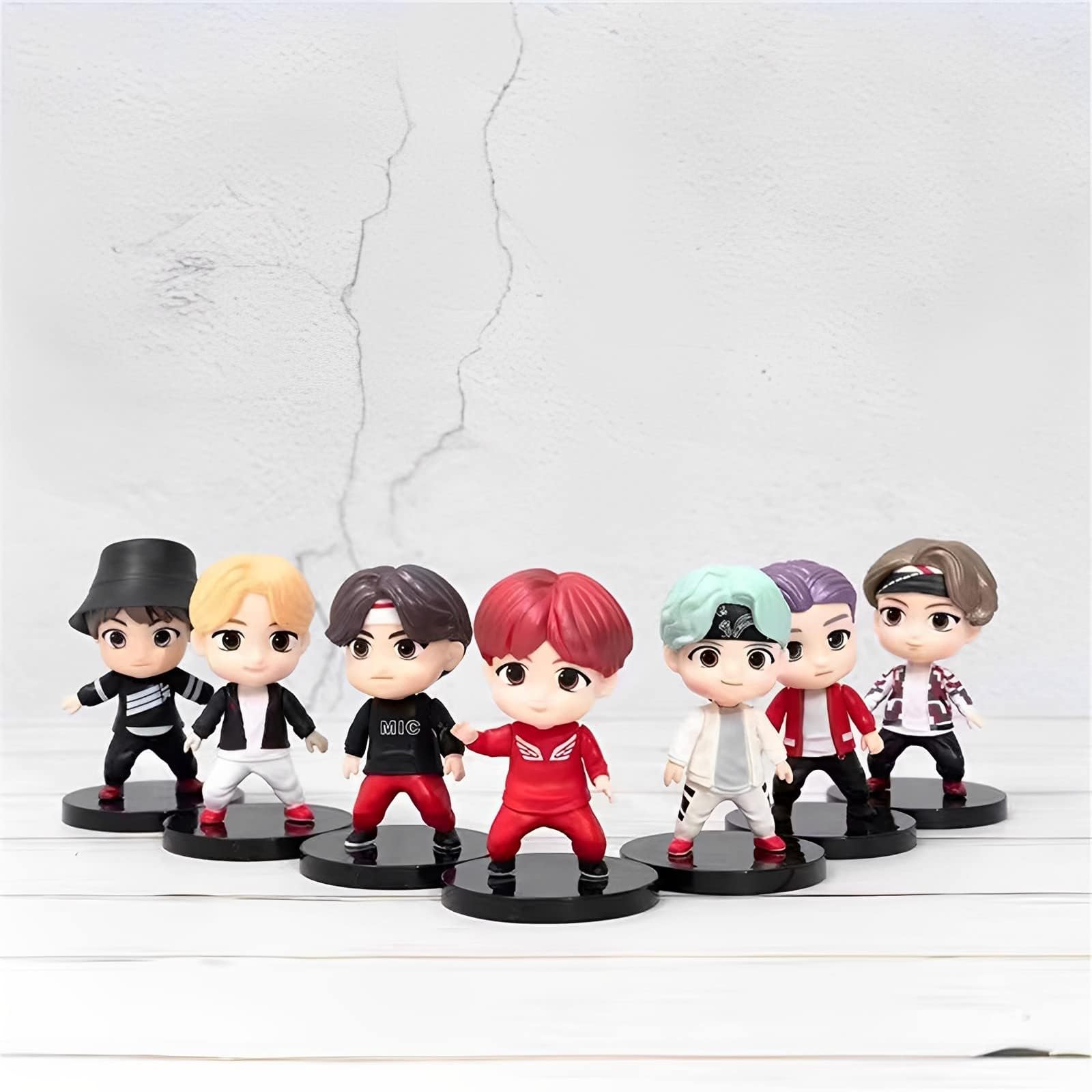 Surprise September 7pcs Cake Toppers Character Set Action Figures Toys, Mini Figurines Dolls Birthday Party Supplies Car Desktop Birthday Decorations