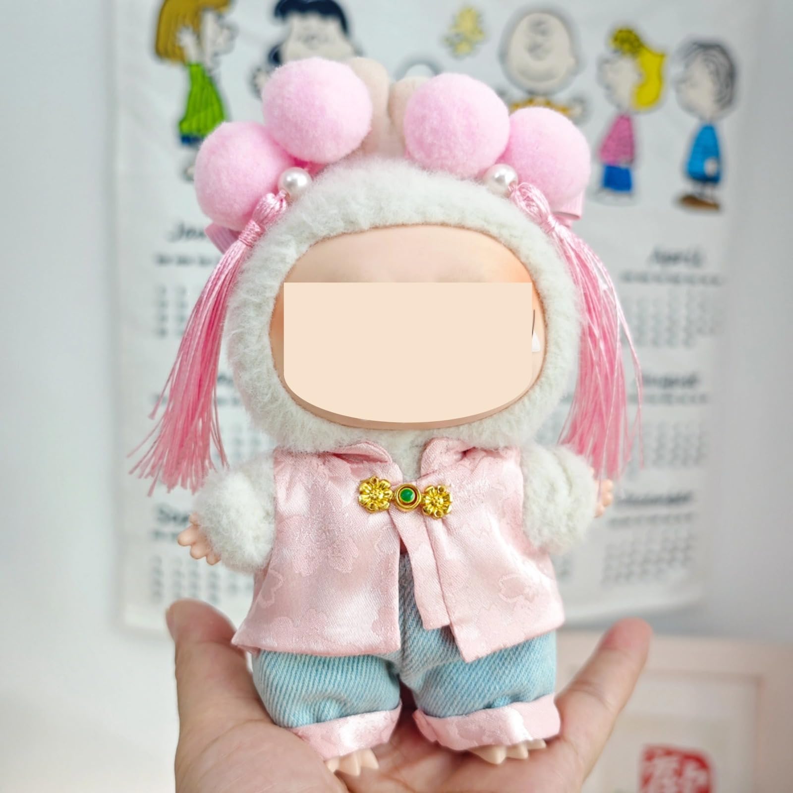 for Labubu Tang Dynasty Style Set - Traditional Chinese-Inspired Costume for 17cm Collectible Figures