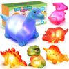 Baby Bath Toys for Toddlers 1-5, 6 Packs Light Up Floating Dinosaur Toys for Kids 1-5 Year Olds Boys Girls Halloween Xmas Birthday for Babies Age 1-5