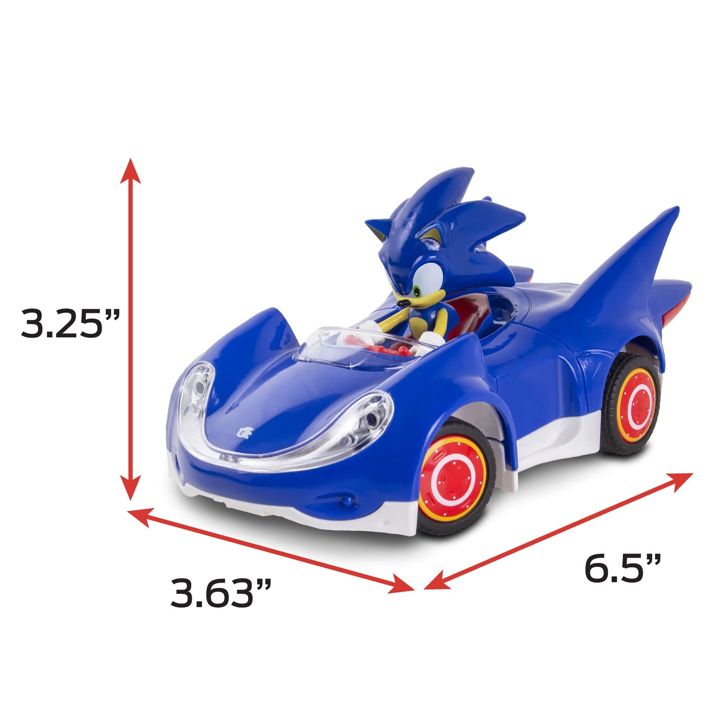 NKOK Sonic & Sega All-Stars Racing RC Car 1:28 Scale 2.4GHz, Ages 6+