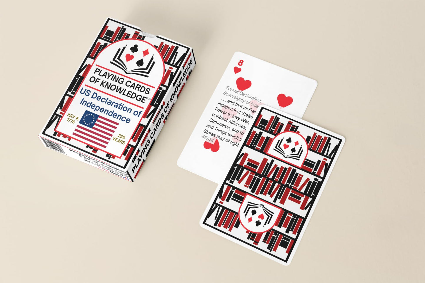 Playing Cards of Knowledge: United States Declaration of Independence Playing Cards