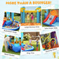 AKEYDIY Bouncy House for Kids, 5-in-1 Inflatable Bouncer with Slide, Ball Pit & Ring Toss, Heavy Duty Oxford Jumping Castle for Backyard Outdoor