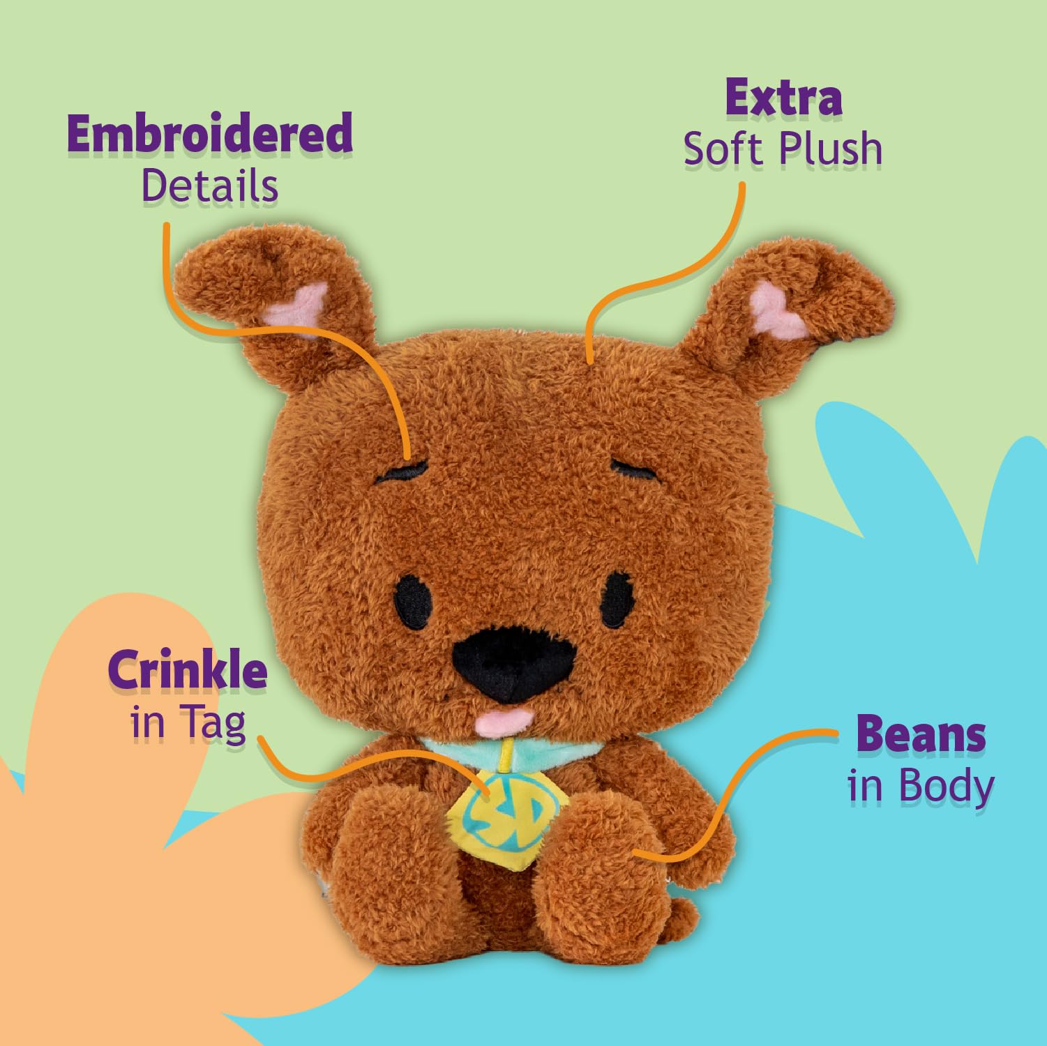 Warner Bros. Scooby-Doo Cuteeze Extra Soft Plush Stuffed Animal Toy for Baby and Toddler Boys and Girls - 12 Inch Size