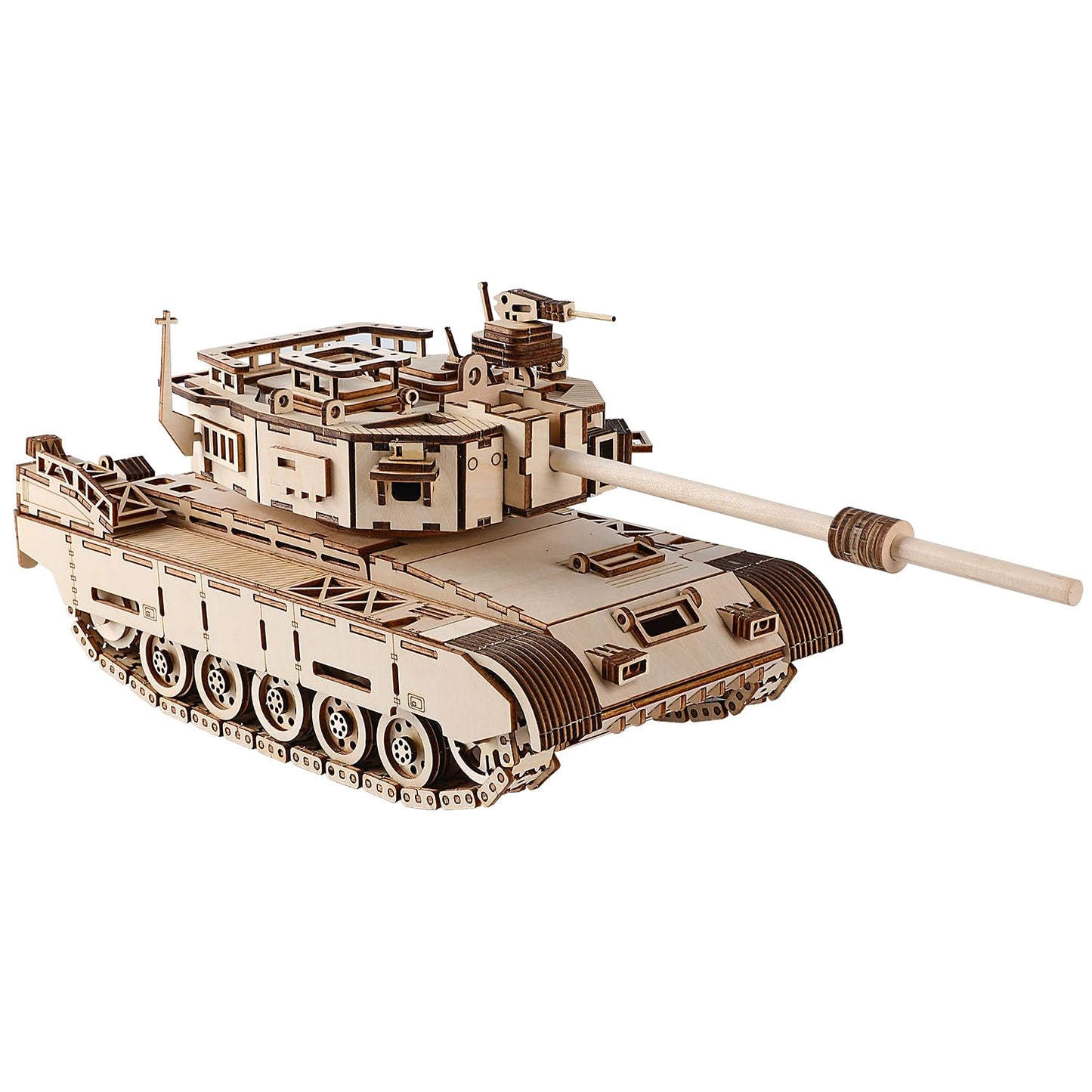 3D Wooden Puzzle Challenger 2 Main Battle Tank DIY Military Model Decor Gift for Teens Adults Age 14+