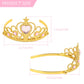 XiangGuanQianYing Princess Dress Up Crowns and Tiaras for Child from 3 Years Up Party Favors Pink Tiara Plastic Gold Tiara(10 Pack) (Heart Pink)