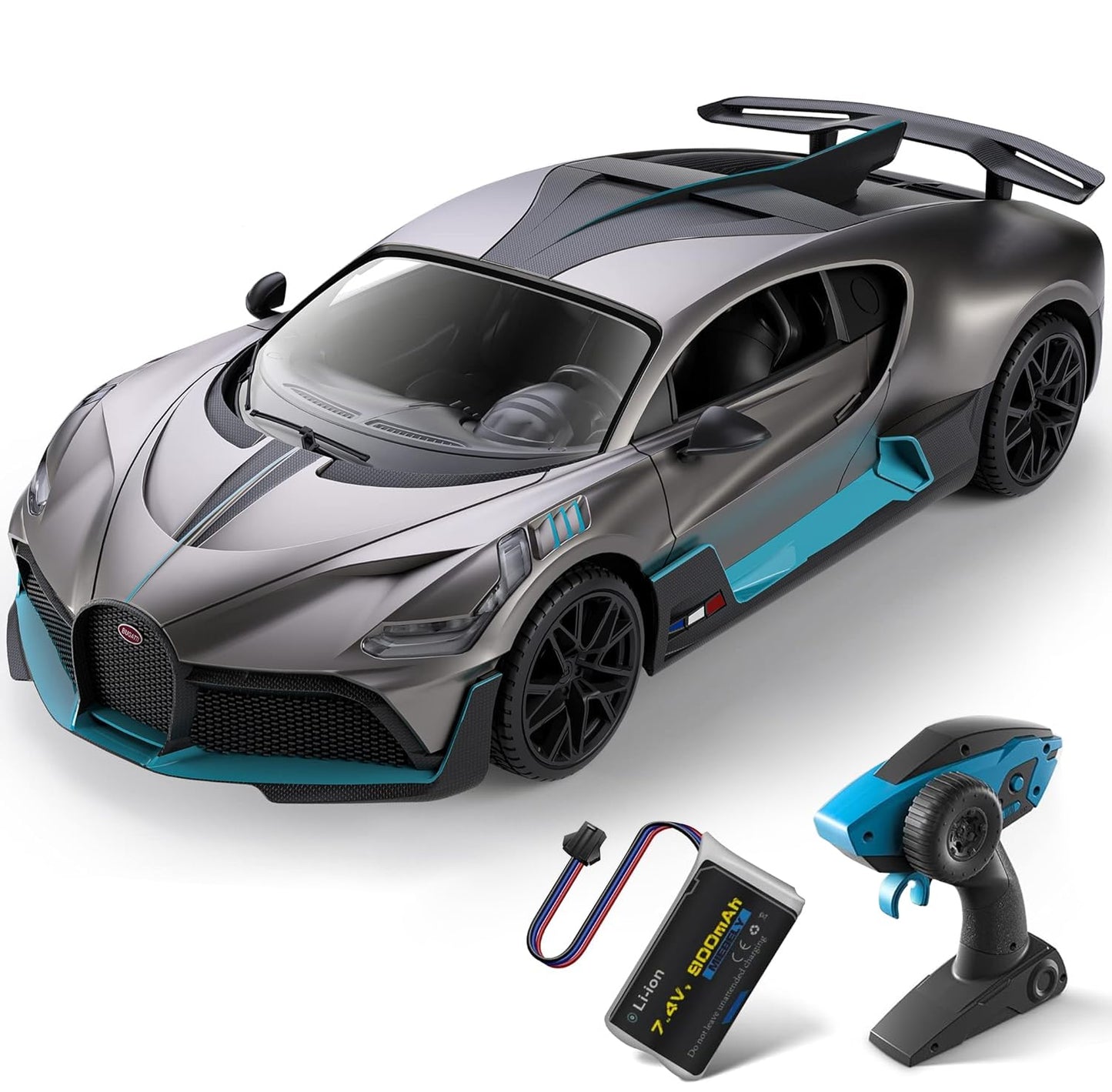 MIEBELY Remote Control Car, Bugatti Divo 1/12 Scale Rc Cars 12Km/h, 2.4Ghz Licensed Model Car 7.4V 900mAh Toy Car Headlight for Adults Boys Girls Age
