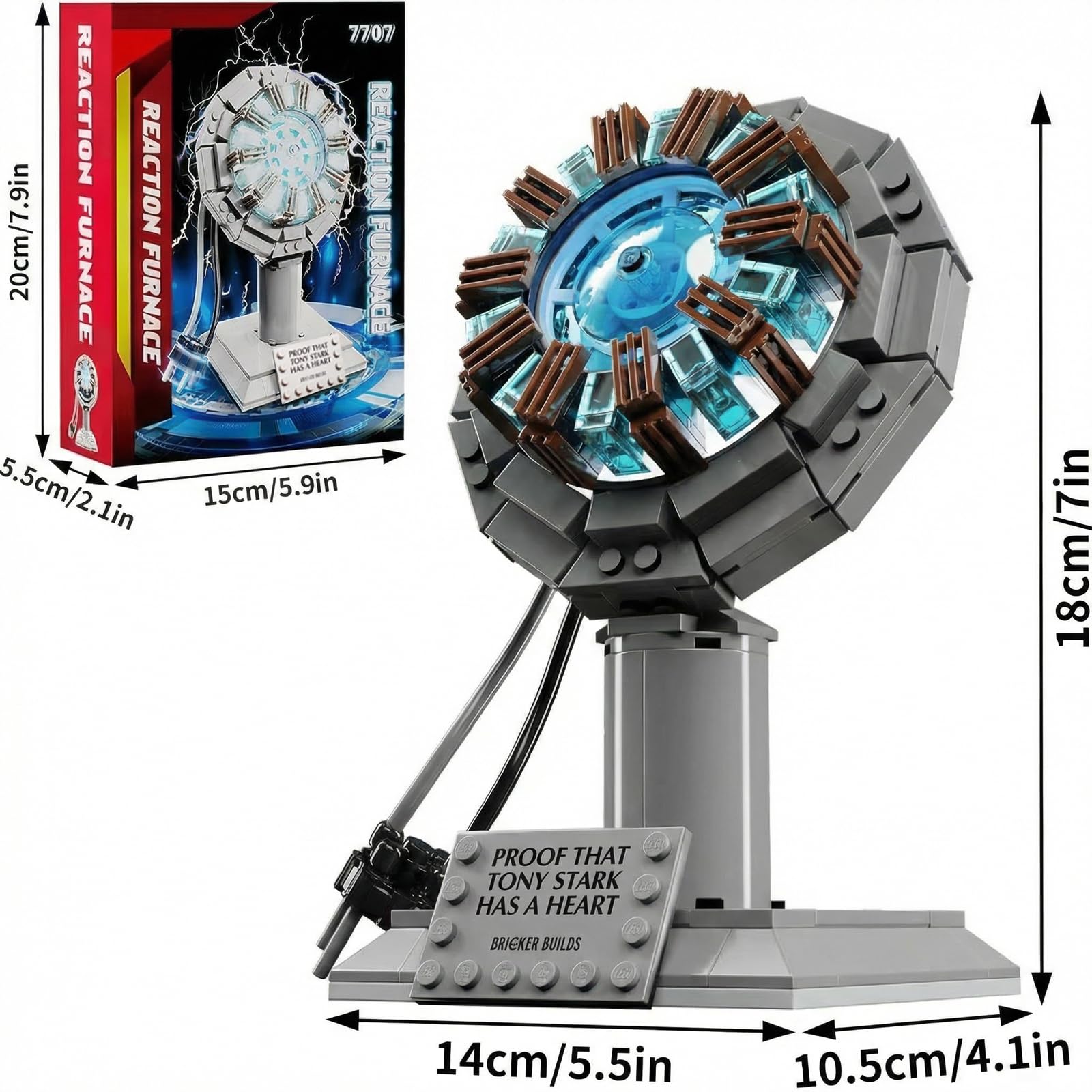 APENGBAOL Arc Reactor Building Block Set, A Model Toy Proof that Tony Has A Heart,A Gift for Adults and Children