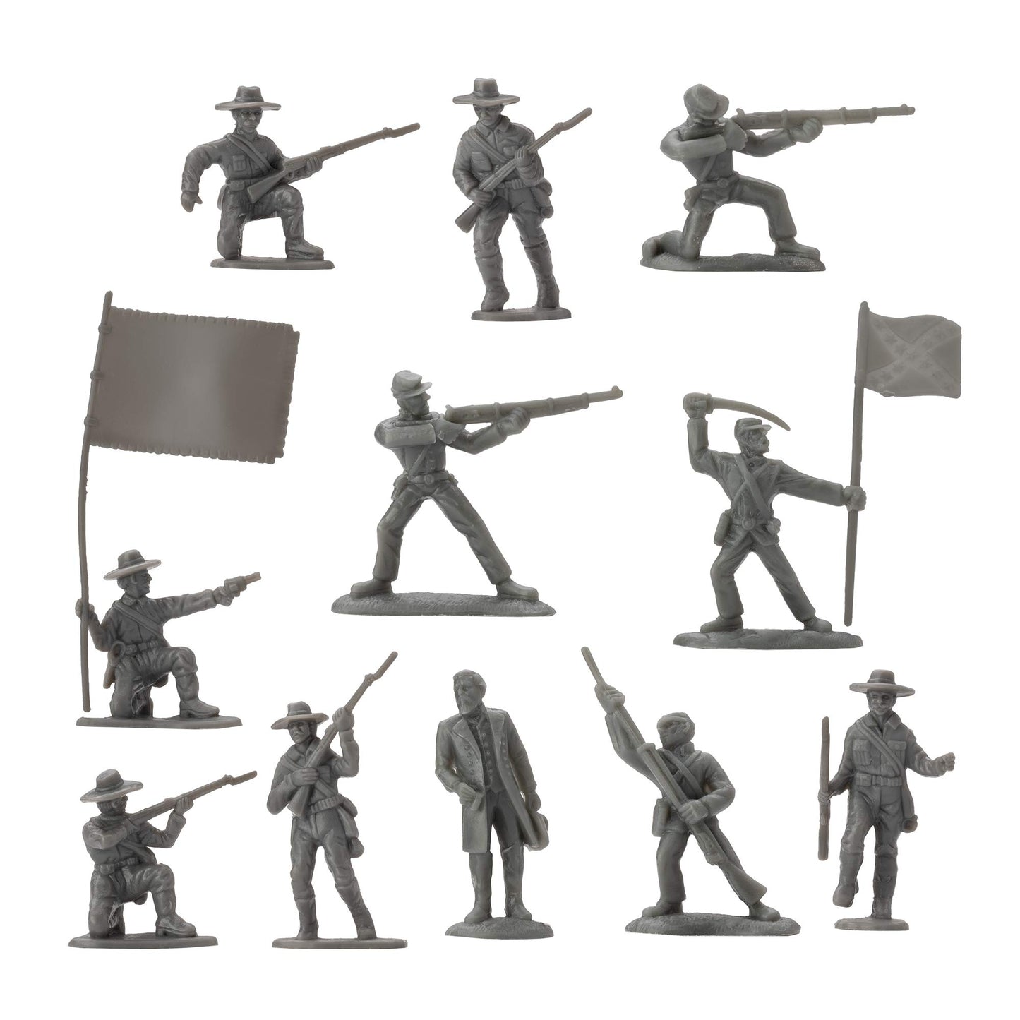 BMC Civil War Plastic Army Men - 32pc Battle of Petersburg Soldier Figures