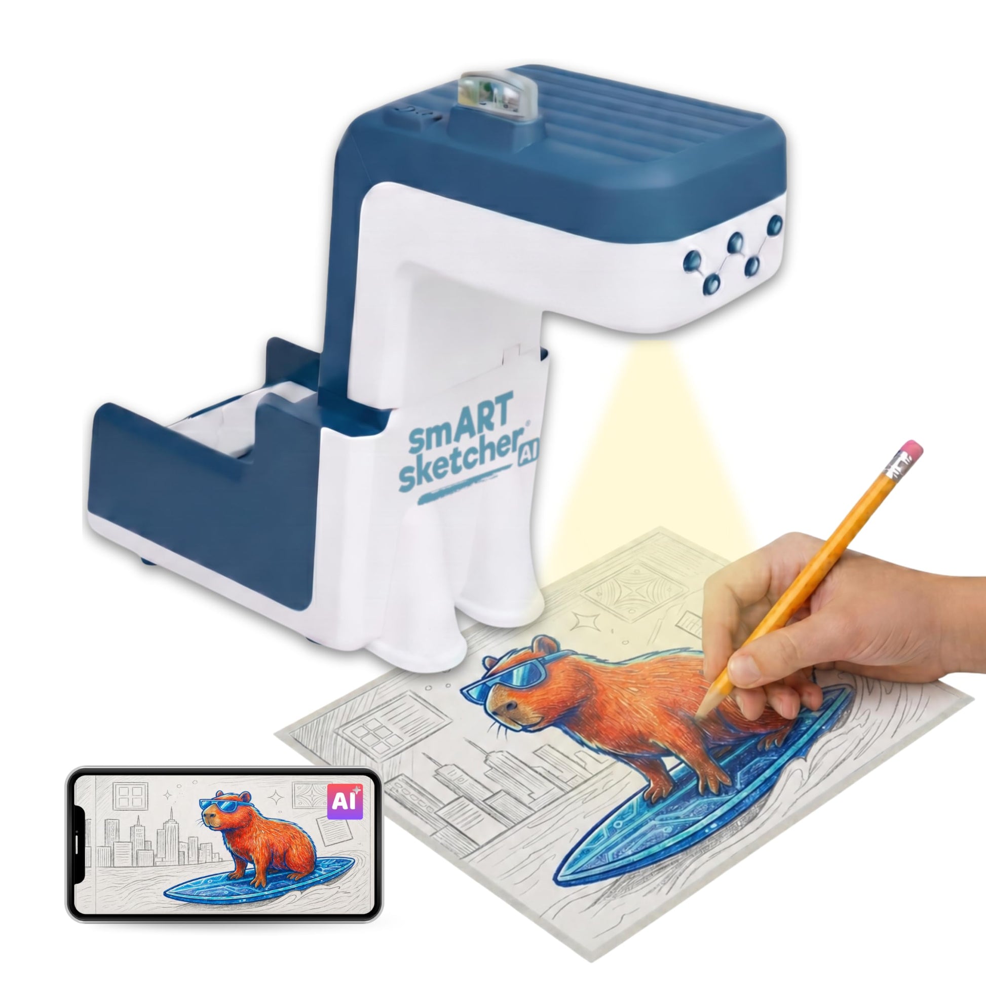 Flycatcher smART Sketcher AI Drawing Projector for Kids, AI Art to Trace