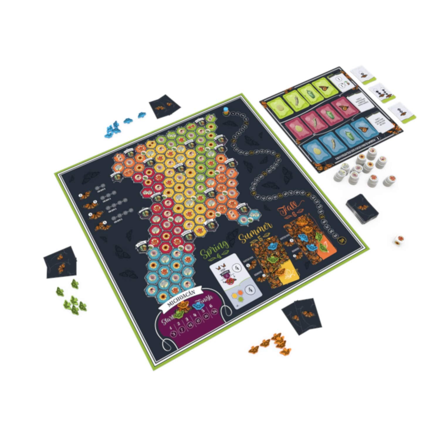 Alderac Entertainment Group (AEG) Mariposas Board Game, Play the Monarch Butterfly Migration, Learn about Nature, Ages 14+, 2-5 Players, 45-75 Min