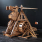 YAQUMW Mini Counterweight Trebuchet with Wheels Europe Medieval Siege Chariot Catapult Weapons DIY 3D Wooden Puzzles Mechanical Model Kits STEM